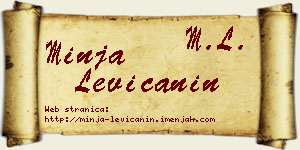 Minja Levičanin vizit kartica